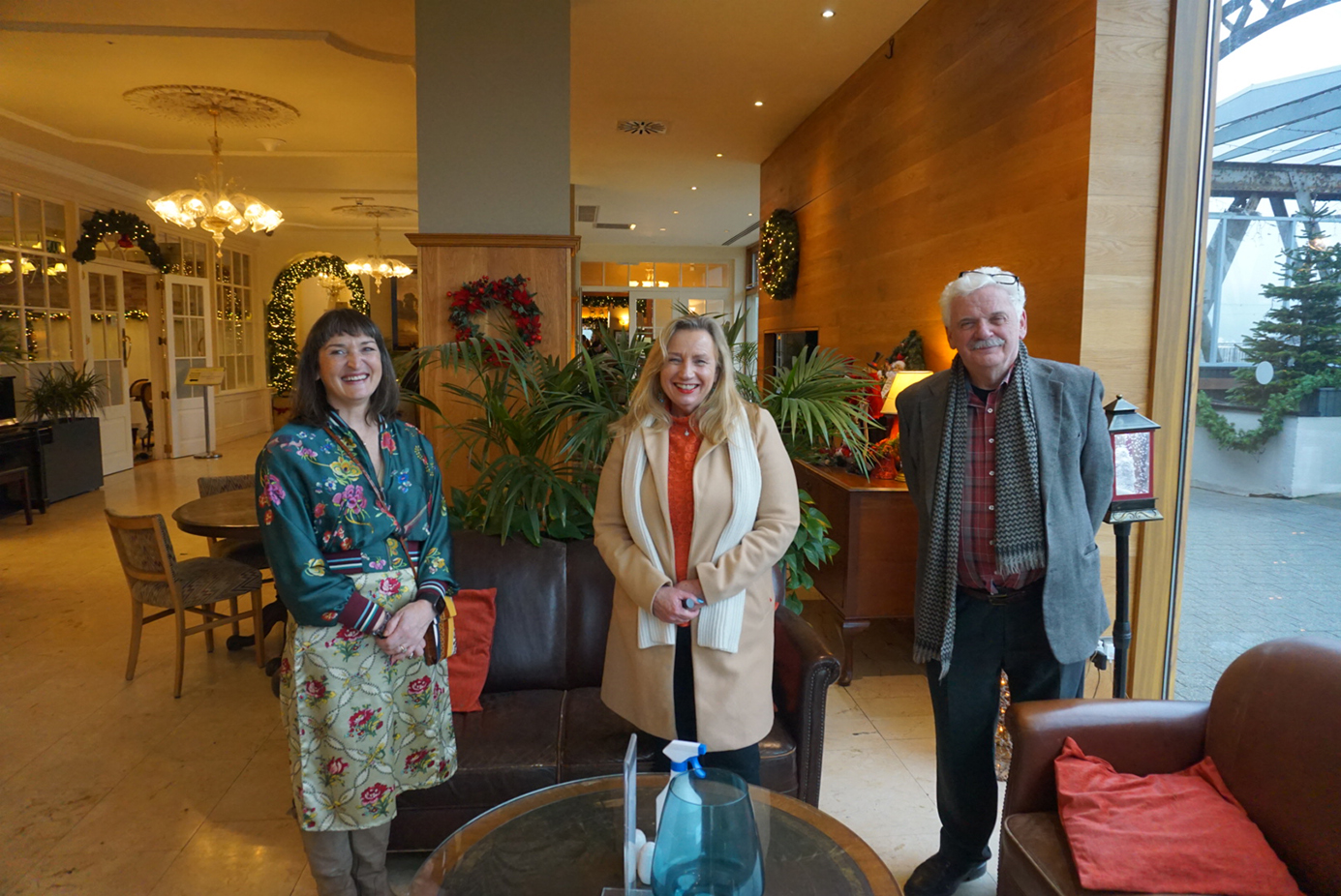 Lydia Little (left) with Mary O'Donovan and Maurice Sweeney of Sweeney and O'Donovan Publishing.